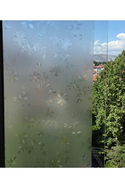 Başak Ev Tekstili Cam Filmi Kaplama Statik Folyo Buzlu Desenli Duşa Kabin Pen...