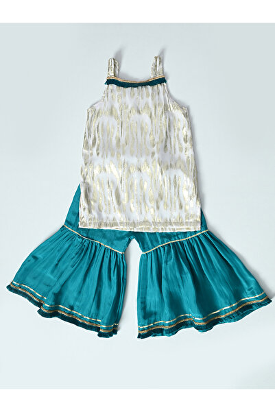 Bella Moda By Styli Printed Strappy Ethnic Top and Pants Set