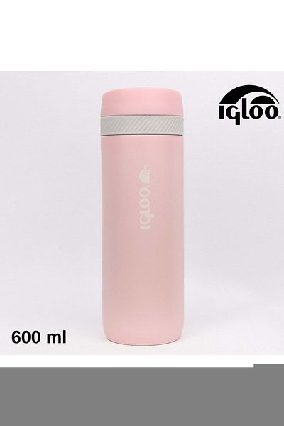IGLOO Squid Thermos 600ml Locking Lid Flask Pink