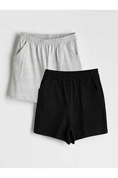 LC Waikiki Peak New Season Elastic Waist Girls' Shorts 2-Pack