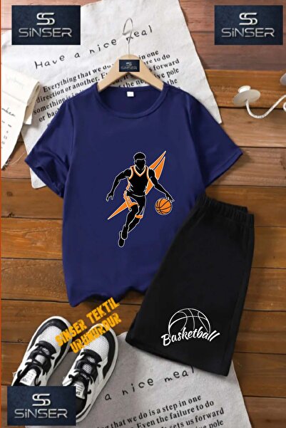 SS SİNSER Παιδικό UNISEX T-shirt "BASKETBALLER TOP TURNCU BLACK" με ιδιαίτερη...