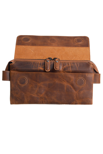 WATCHOFROYAL Crash Crazy Taba Genuine Leather Hand Bag