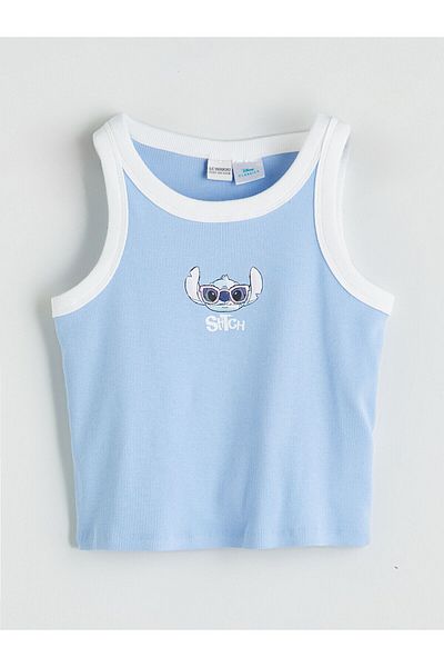 LC Waikiki Crew Neck Printed Girl's Undershirt