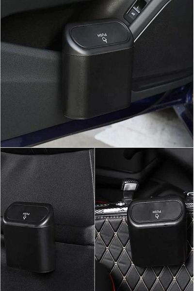Speed Out Car Trash Can Auto Garbage Bucket Portable Portable In-Car Organizer with Lid Office Trash Can Bany