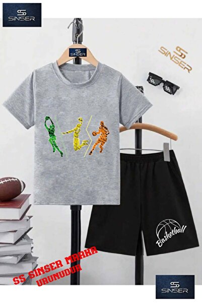 SS SİNSER Children's Unisex “Basketball Player 3 Colors“ Special Printed Crew...