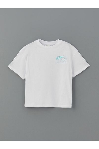 LC Waikiki Tricou pentru fetiță cu imprimeu cu gât crew