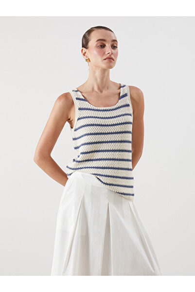 LC Waikiki Lcw U Neck Striped Women's Knitwear Undershirt