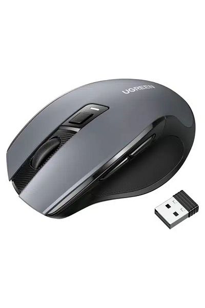 Ugreen ماوس لاسلكي مريح 2.4 جيجاهرتز USB بدون ضوضاء، ماوس محمول