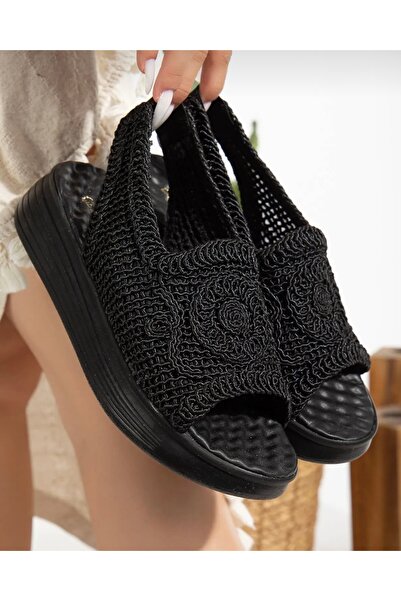 Brs Masaj Tabanlı Hasır Sandalet