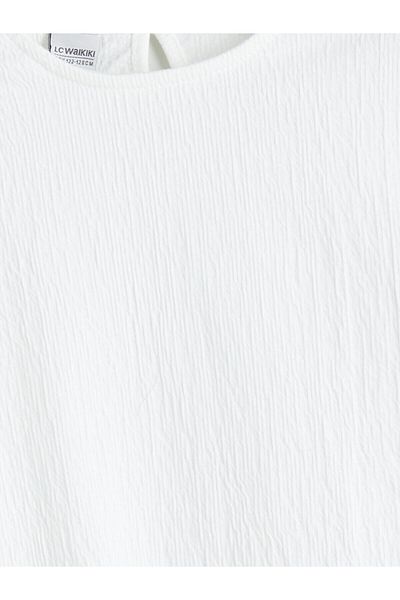 LC Waikiki Crew Neck Lace Detailed Girl's T-Shirt