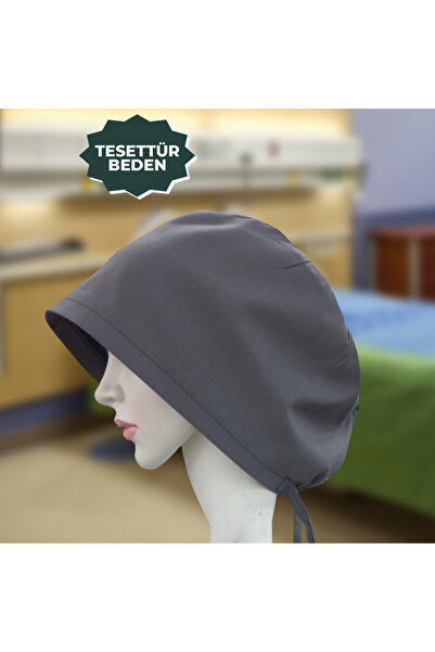 YİĞİTBAŞI GRİ Doktor Hemşire Aşçı Cerrahi Bone Hastane Anne Bone Iş Bandanası...