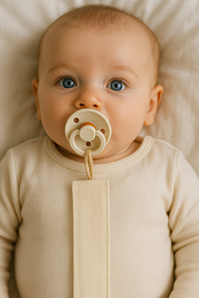 Baby Cais Collection Organik Pamuk Müslin Emzik Zinciri - Emzik Askısı - Bebek Hediyesi Set04