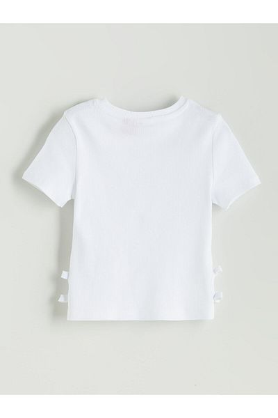 LC Waikiki Crew Neck Barbie Stone Printed Girl's T-Shirt
