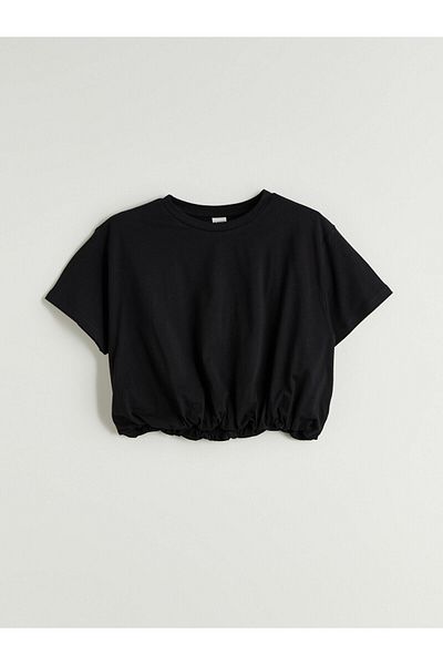 LC Waikiki Crew Neck Girl's Crop T-Shirt