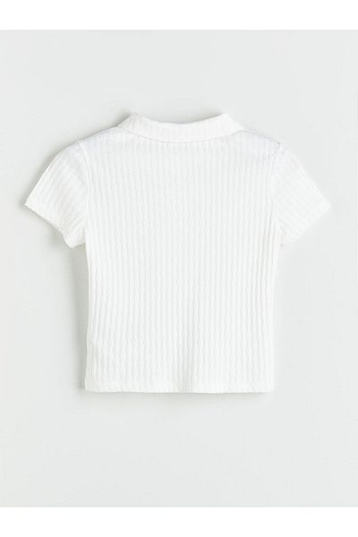 LC Waikiki Polo Neck Girl's Crop T-Shirt