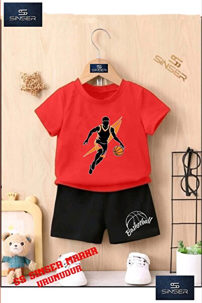 SS SİNSER Children's Unisex “Basketballer Ball Turncu Black“ Custom Printed C...