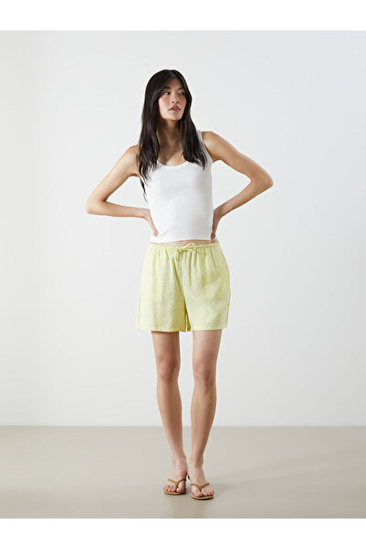 LC Waikiki Nevavm Women's Modal Blend Shorts with Elastic Waist and Contrast ...