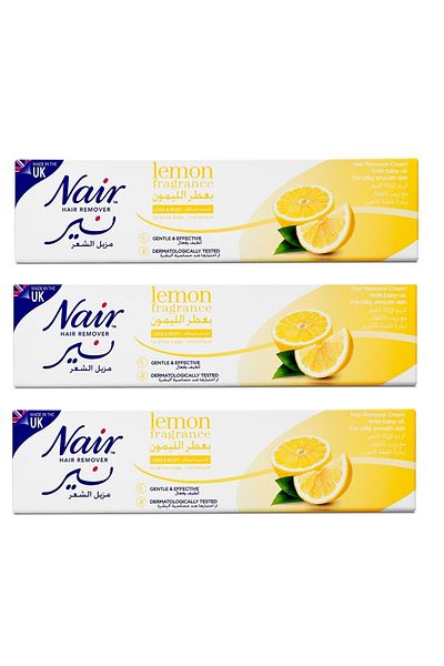 Nair Nair Hair Removal Cream with Lemon - 110g, 3 pieces