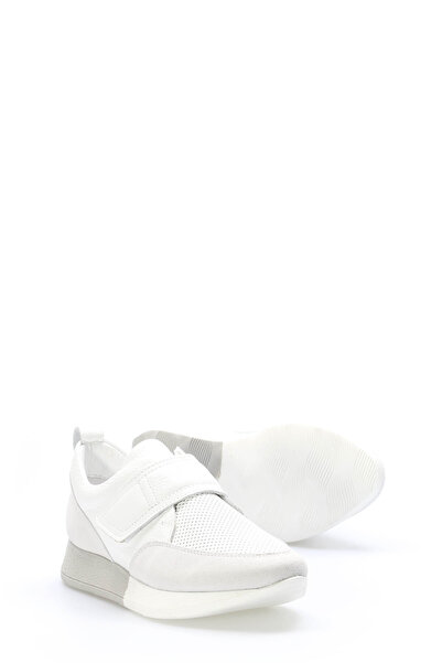 TUGERDİ Pantofi casual pentru femei Tugerdi, din piele naturală, cu talpă tipu, cu curea din piele de căprioară albă TG093562611965