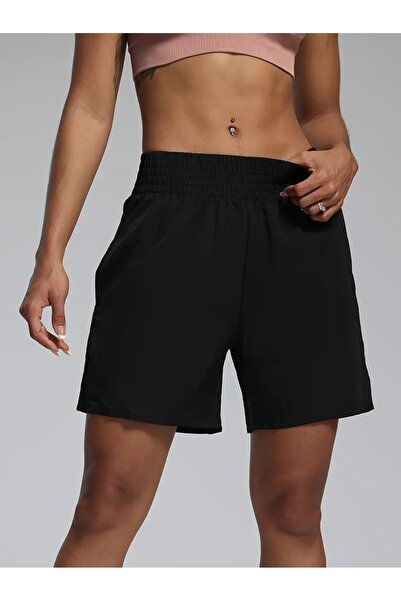 BEAXES Γυναικείο μαύρο σορτς - με δέσιμο στη μέση, κατάλληλο για καθημερινή χ...