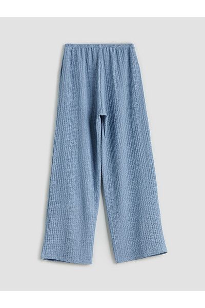 LC Waikiki Pantaloni de damă texturați cu talie elastică