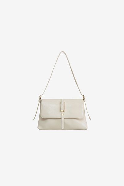 MARSEPTUN Sauve Buckle Detailed Light Beige Matte Bag