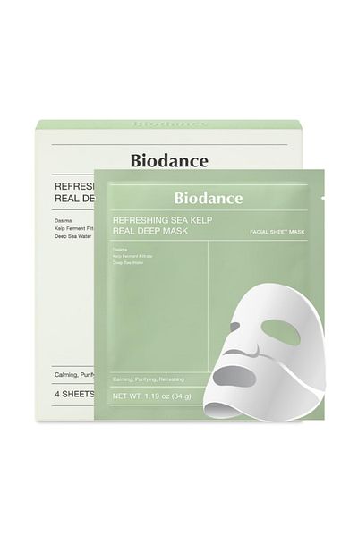 Biodance Refreshing Sea Kelp Real Deep Mask, Overnight Hydrogel Mask