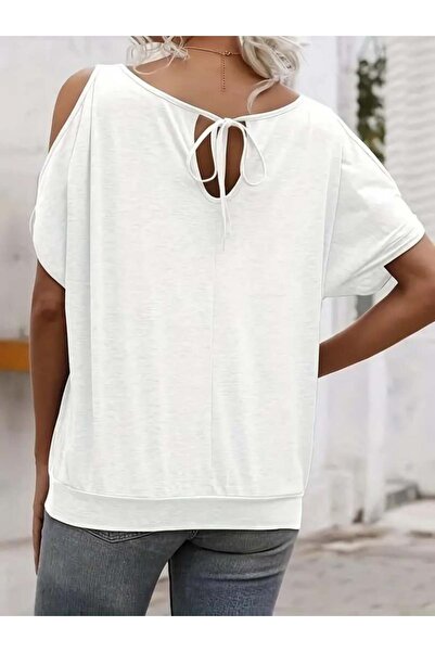 StilVibe Γυναικεία κοντομάνικη στρογγυλή λαιμόκοψη Casual μπλούζα βισκόζης Editor's Picks