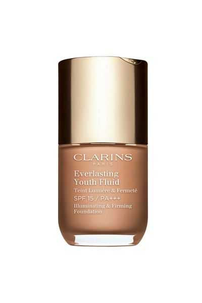 Clarins Everlasting Youth Fluid Foundation SPF 15 – Shade 112 Amber (30 ml)