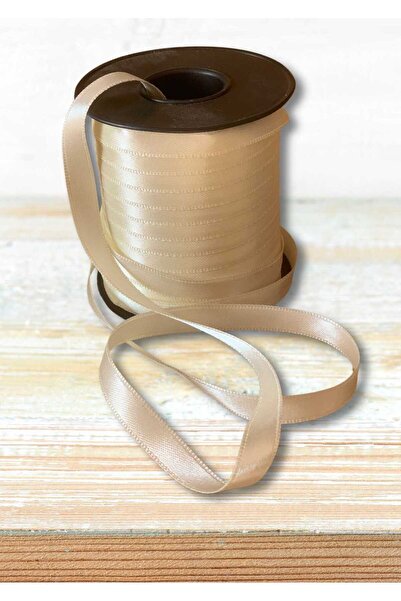 EL İŞİ DİY CRAFT شريط ساتان كريمي اللون 1 سم × 100 متر لتغليف الهدايا اليدوية...