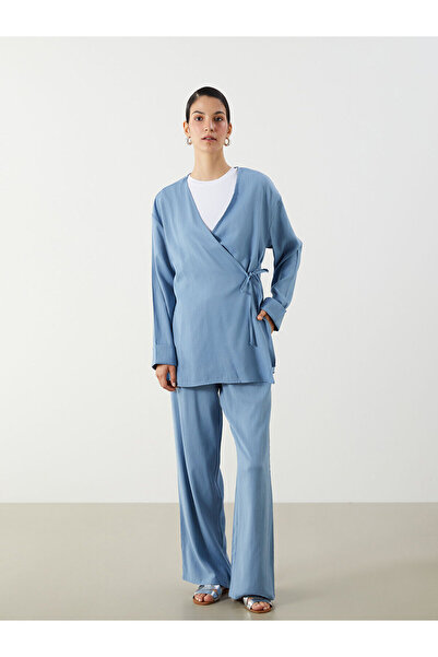 LC Waikiki Özmarka New Season Elastic Waist Linen Blend Women's Trousers