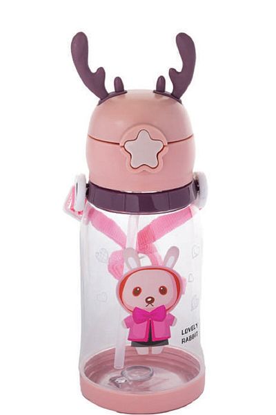 RKY SERENITY Relaxion Food Contact Suitable Bpa Free 600 ml Water Bottle with Neck Strap and Straw