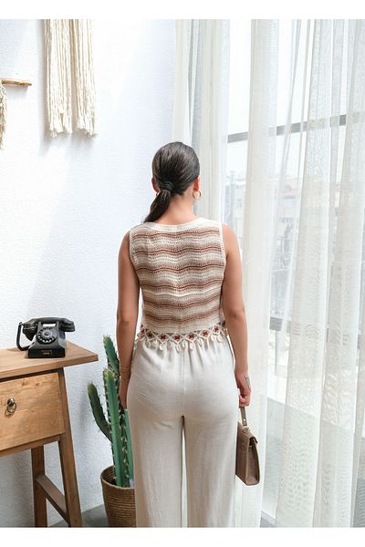 BLUE DAY'S Bohemian Crochet Vest