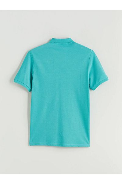 LC Waikiki Lcwaikiki Classic Turquoise Polo Neck Short Sleeve Pique Men's T-Shirt