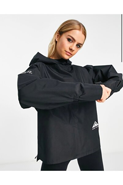 Nike Gore-Tex Infinium Trail Running Hoodie Su Geçirmez Yağmurluk/Rüzgarlık Siyah Kadın Ceket