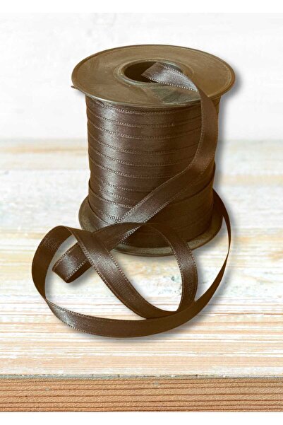 EL İŞİ DİY CRAFT شريط من قماش الساتان الأسود مقاس 1 سم × 100 متر لتغليف الهدا...
