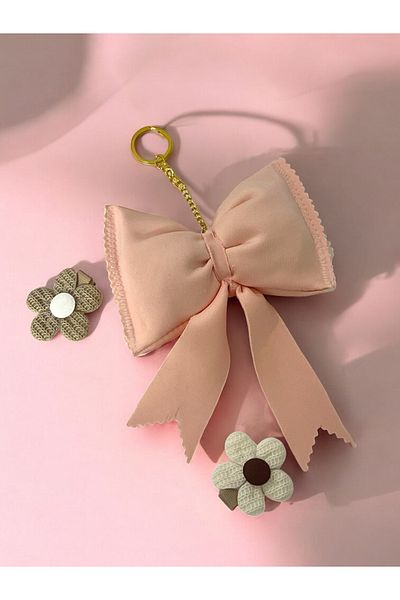 JACA Bow Ribbon Model Charm Stylish Hanging Bag Accessory and Keychain