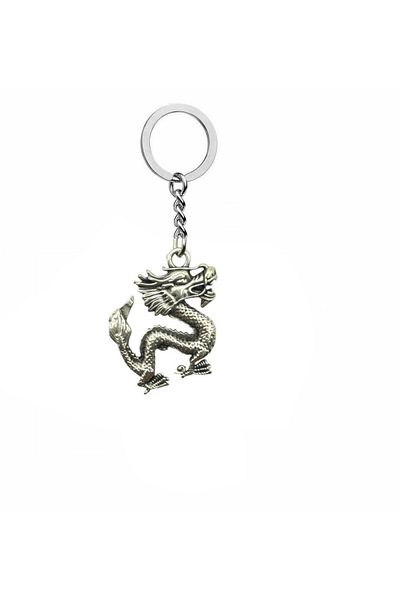 Herşey Nota Unisex Keychain with Dragon Figure – Symbol of Power and Protection, Detailed Design