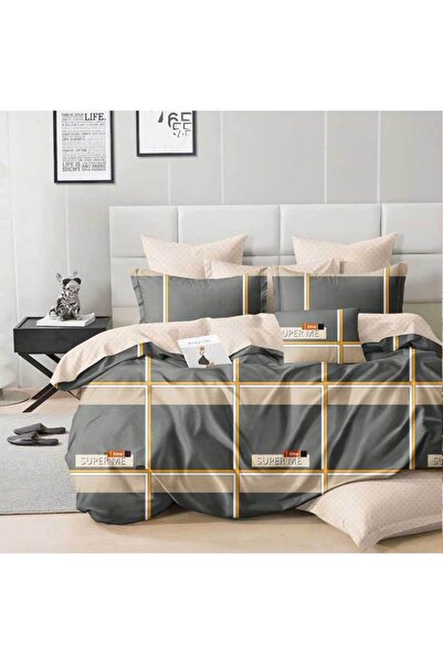 OEM Satin Cotton Linen, Sulphur, 2 Persons, Double Bed, 4 Pieces