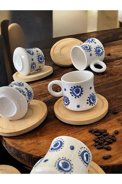 nutyaart Handmade Evil Eye Bead Cup