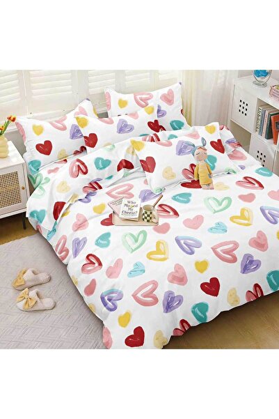 OEM Сатенено памучно ленено легло, сяра, 2 души, двойно легло, 4 части