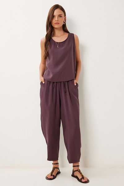 Lovelyİstanbul Sleeveless Blouse Pants Set Myrduim Lmc0058
