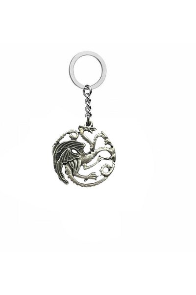 Herşey Nota Thrones Targaryen Dragon Figured Unisex Keychain – Power, Fire and Dynasty Themed Accessory