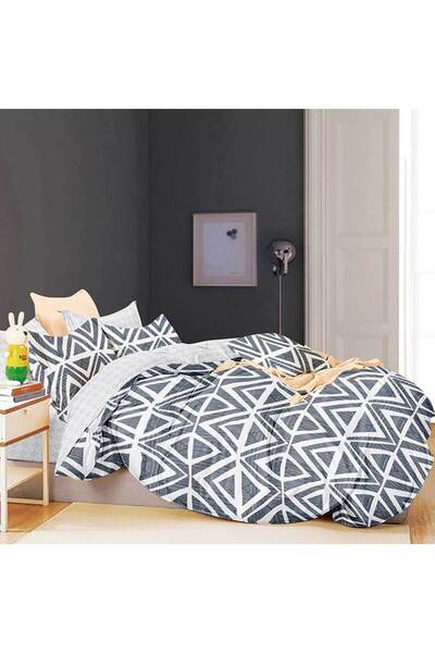 OEM Lenjerie Bumbac Satinat, Pucioasa, 2 Persoane, Pat Dublu, 4 Piese