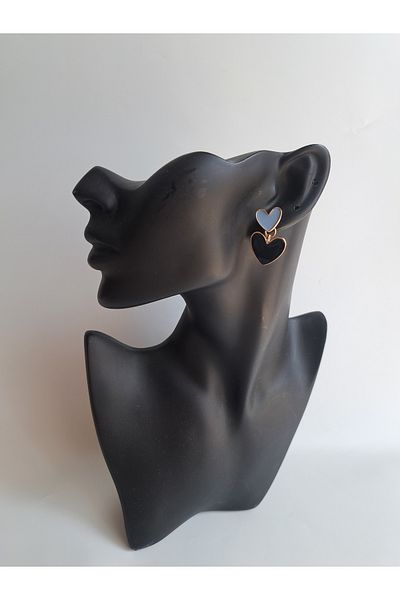 BHR AKSESUAR Blue Heart Earrings