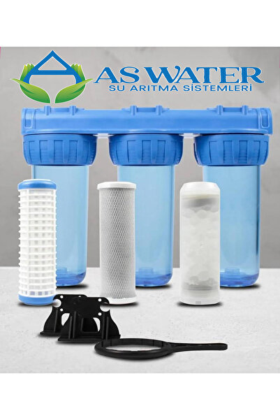 As Water Daire Ve Bina Girişi Için Üçlü Arıtma Sistemi Kireç Çamur Tortu Önle...