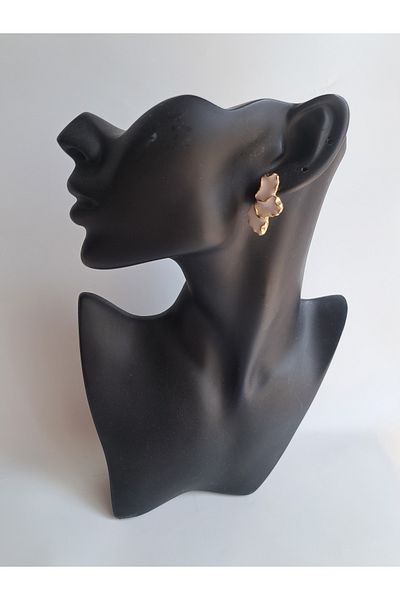 BHR AKSESUAR White Crown Leaf Earrings