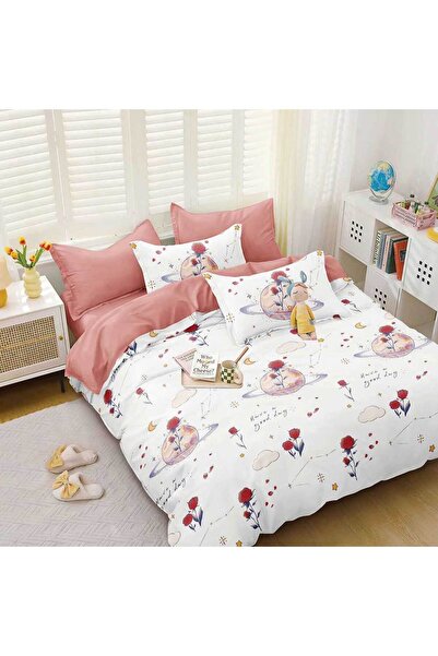 OEM Lenjerie Bumbac Satinat, Pucioasa, 2 Persoane, Pat Dublu, 4 Piese