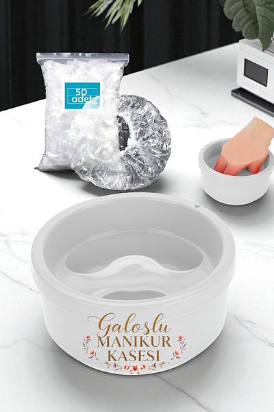 Transformacion Manicure Bowl - 50 Pieces Manicure Bowl with Overshoes - Finger Softening Manicure Bowl 721876