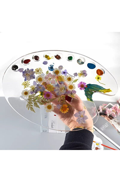 FERSHİPPİNG Boya Paleti Şeffaf (Epoksi Malzemeden Üretilmiştir)